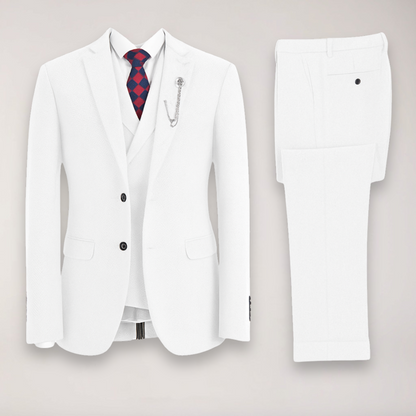 Slim Fit Mens 3 Piece Suit Jacket Trousers Vest