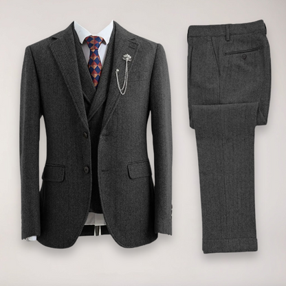 Slim Fit Mens 3 Piece Suit Jacket Trousers Vest