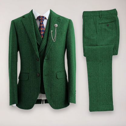 Slim Fit Mens 3 Piece Suit Jacket Trousers Vest