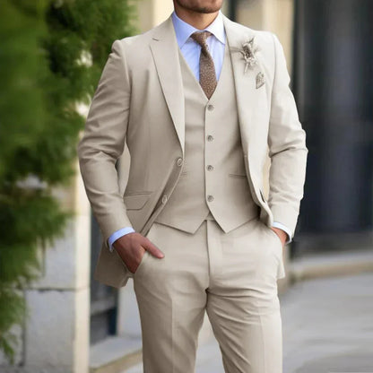 Classic 3-Piece Mens Suit for Any Occasion - Olytrend