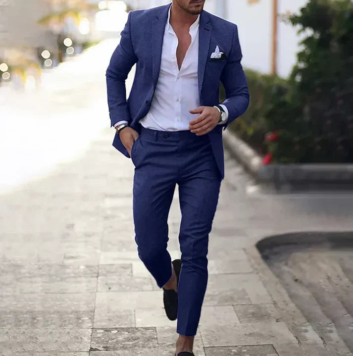 Slim Fit Men's Single Breasted Suit - Nocini