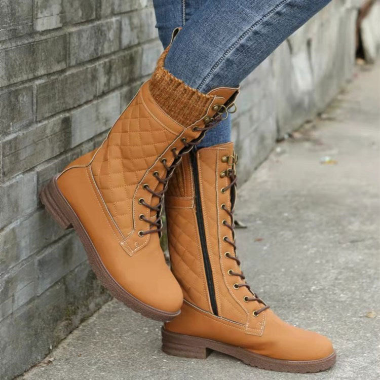 Low Heel Biker Boots for Women - Fashionable and Durable