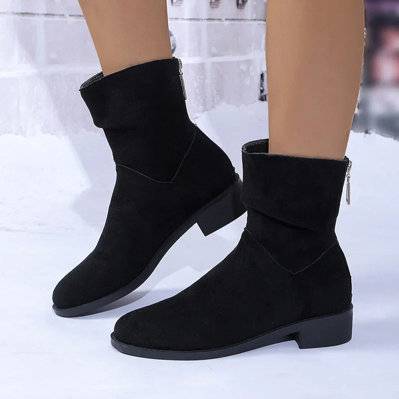 Low Heel Ankle Boots for Women - Classic Comfortable Style