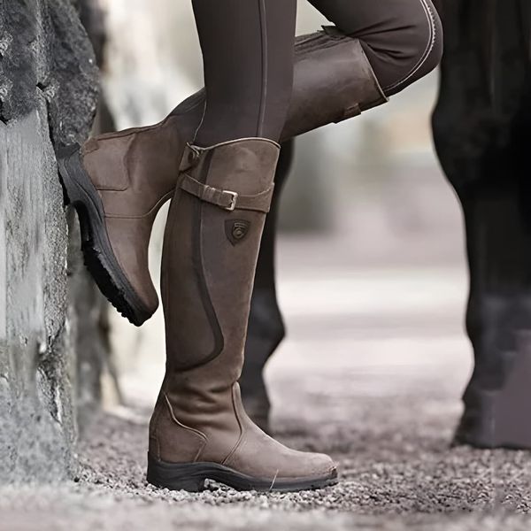 Low Heel Ladies Knight Boots - Chic and Cozy - Nocini