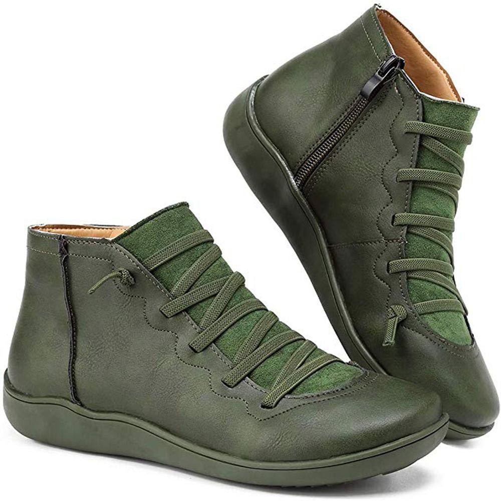 Slim Lace Up Women's Ankle Boots - Classic Comfortable Shoes