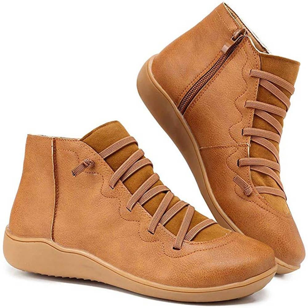 Slim Lace Up Women's Ankle Boots - Classic Comfortable Shoes - Nocini