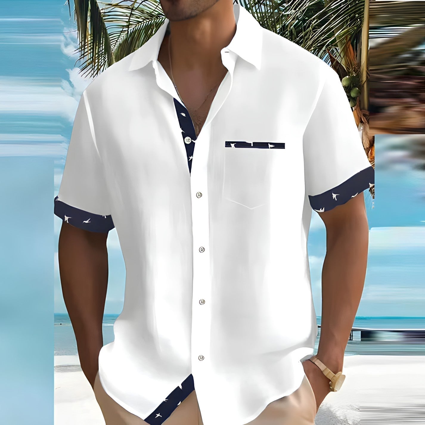 Classic Men's Lightweight Summer Dress Shirt