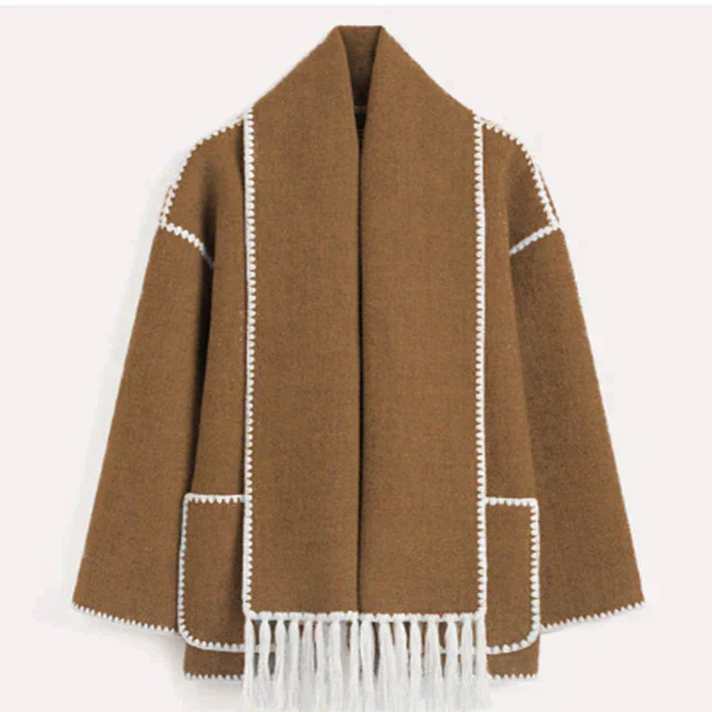 Casual Open Front Fringe Jacket