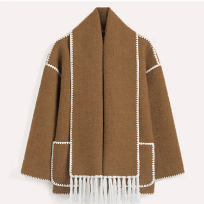 Casual Open Front Fringe Jacket