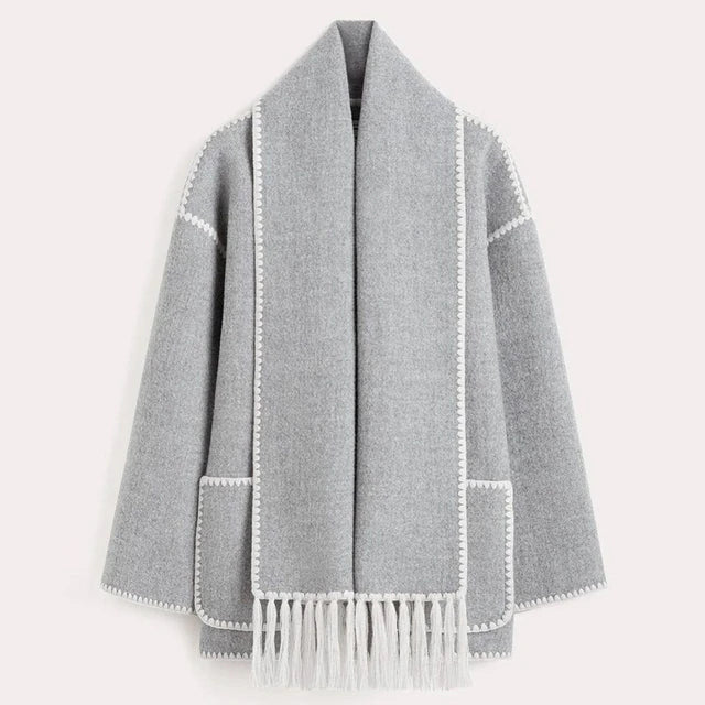 Casual Open Front Fringe Jacket