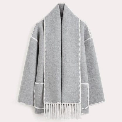 Casual Open Front Fringe Jacket