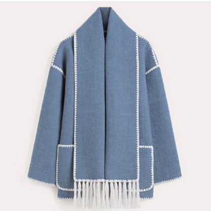 Casual Open Front Fringe Jacket