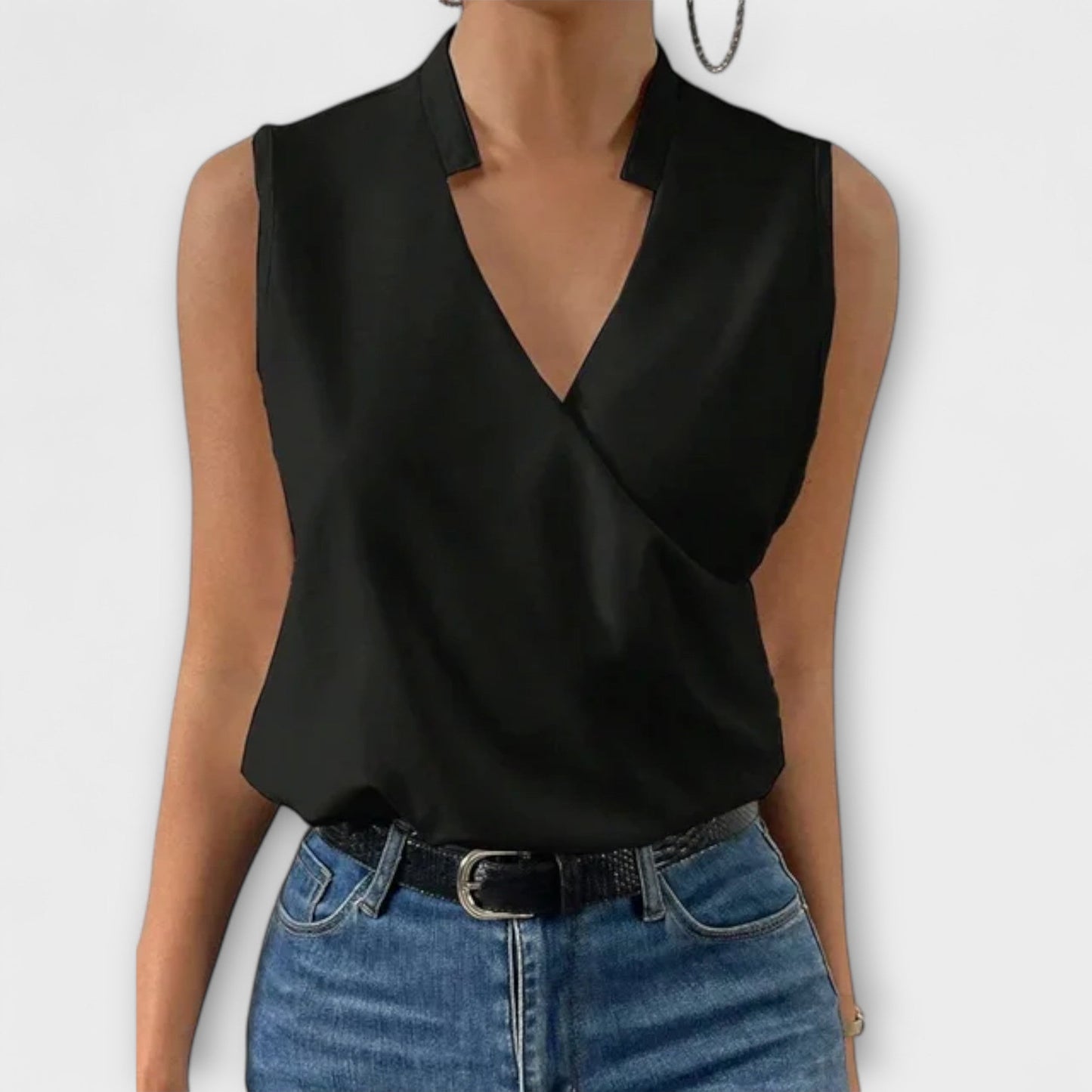 Elegant V Neck Women's Blouse