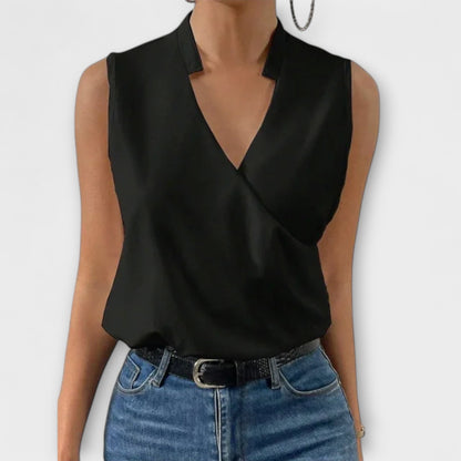 Elegant V Neck Women's Blouse