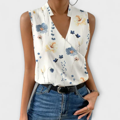 Elegant V Neck Women's Blouse
