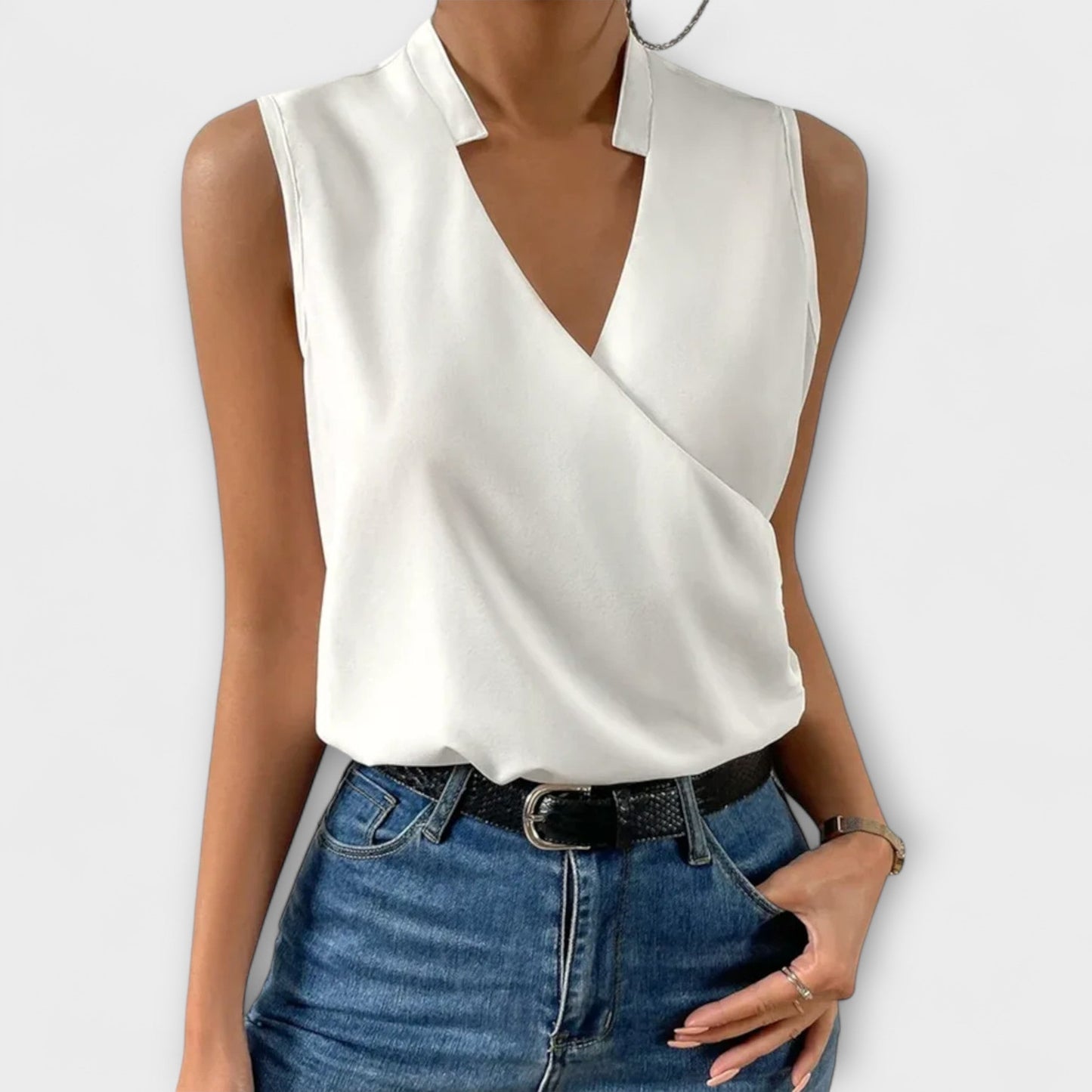Elegant V Neck Women's Blouse - Olytrend