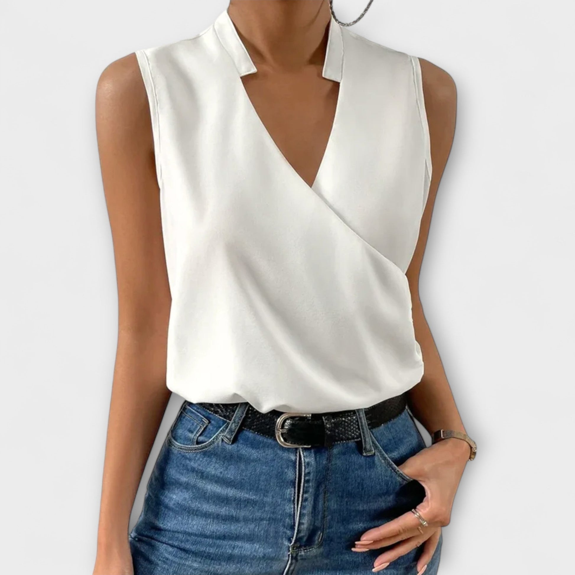Elegant V Neck Women's Blouse - Olytrend