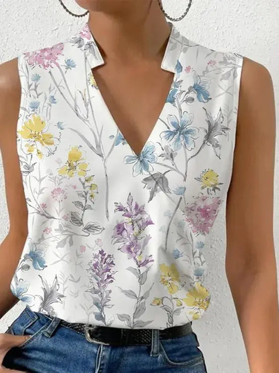 Ladies' Casual V Neck T Shirt