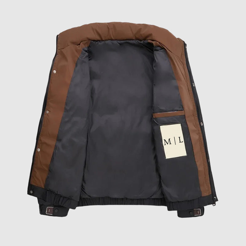 Casual Quilted Puffer Coat with Snap Buttons