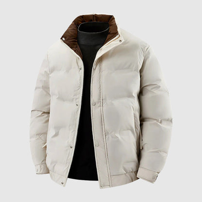 Casual Quilted Puffer Coat with Snap Buttons