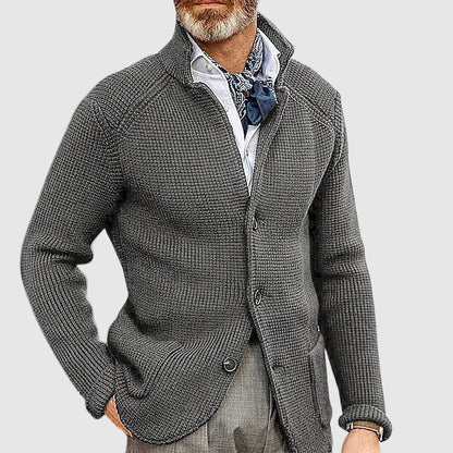 Classic Button Front Wool Cardigan Sweater