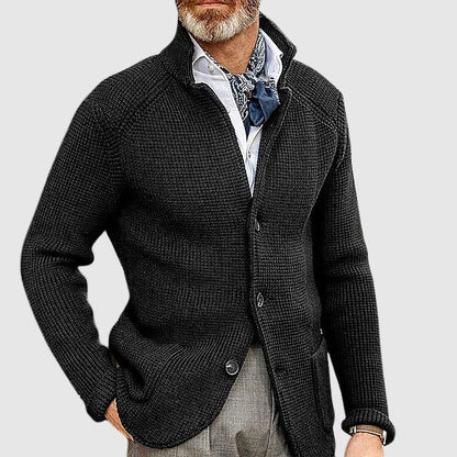 Classic Button Front Wool Cardigan Sweater