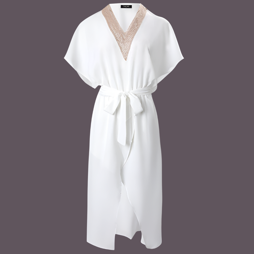 Chic Low Neck Knee Length Dress - Olytrend