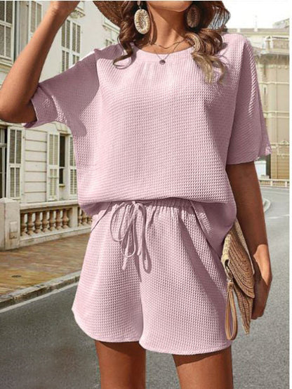 Comfortable Women's Loungewear Set Top and Shorts - Nocini