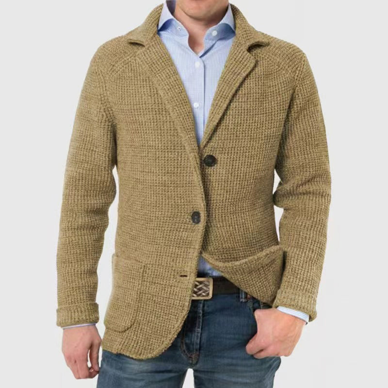 Soft Crew Neck Button Cardigan Sweater