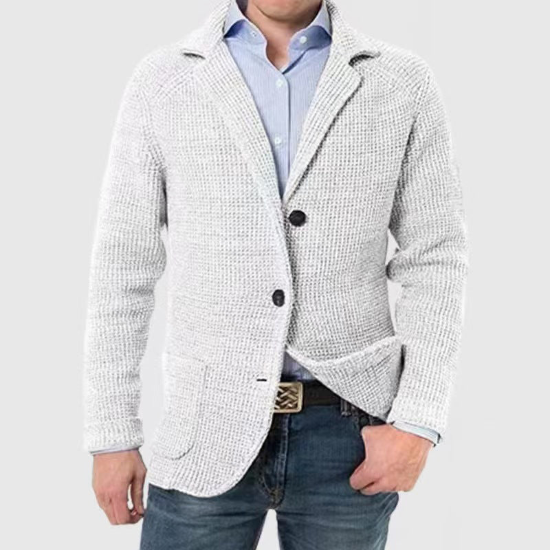 Soft Crew Neck Button Cardigan Sweater