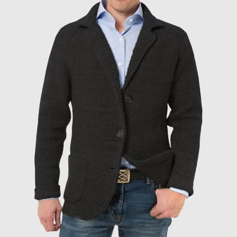 Soft Crew Neck Button Cardigan Sweater