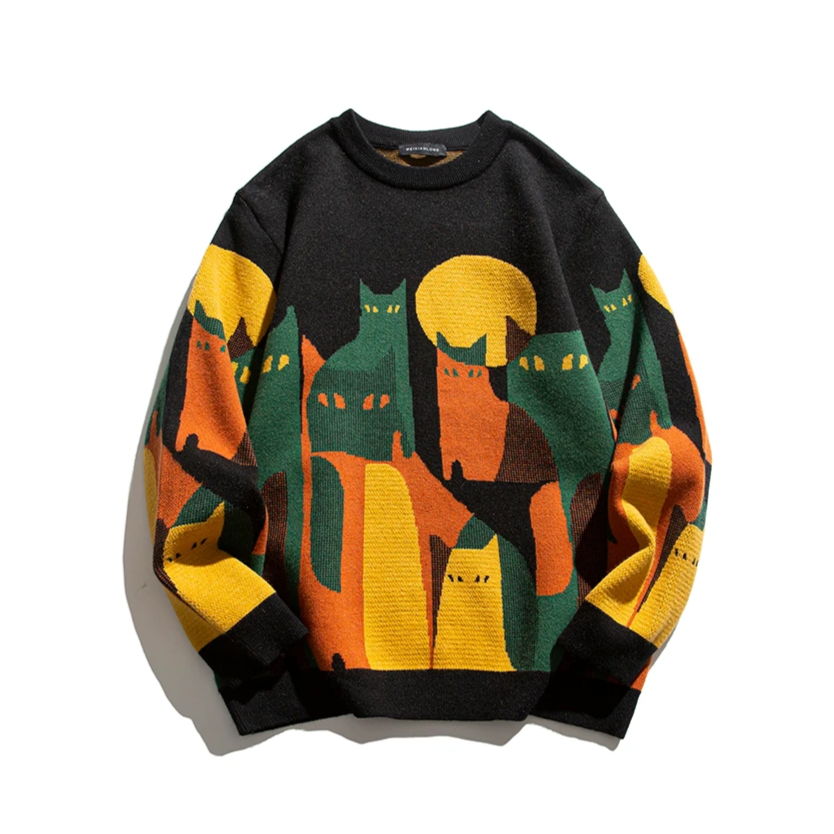 Cute Kitten Night Sweater