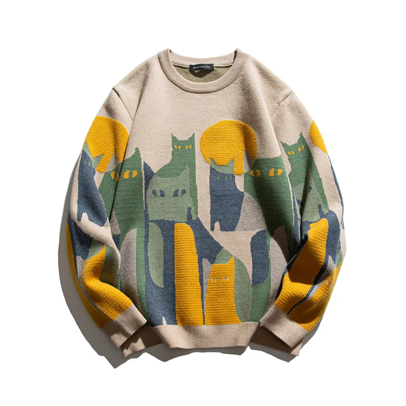 Cute Kitten Night Sweater - Olytrend