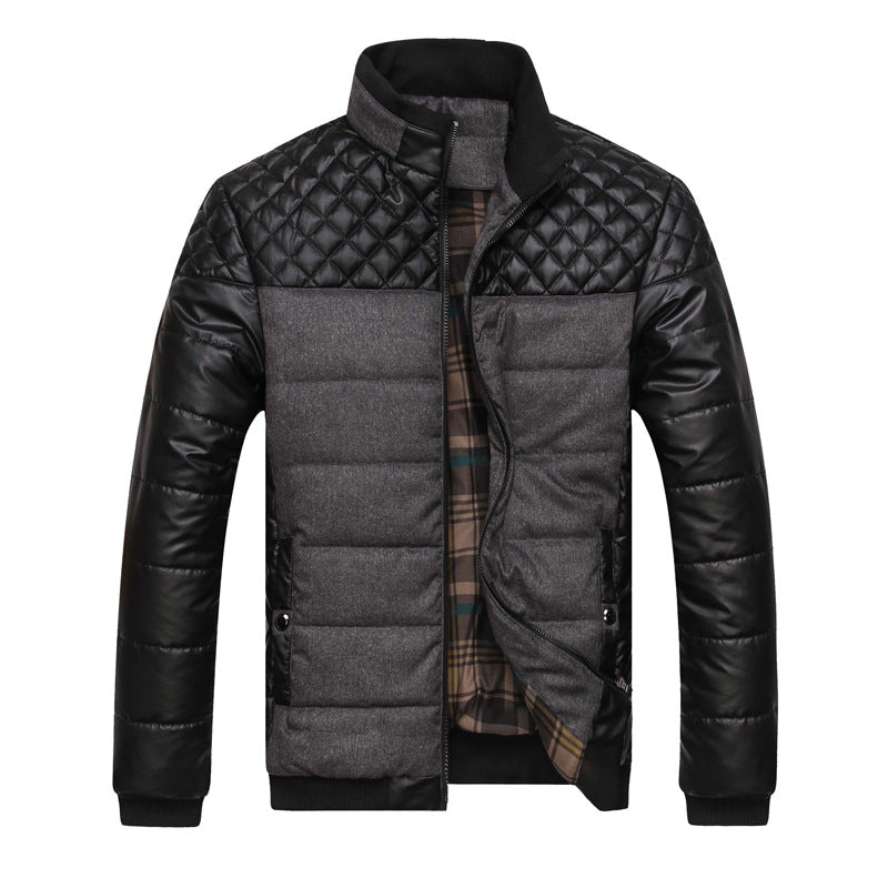Warm Quilted Puffer Coat with Ribbed Cuffs