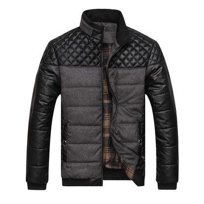 Warm Quilted Puffer Coat with Ribbed Cuffs