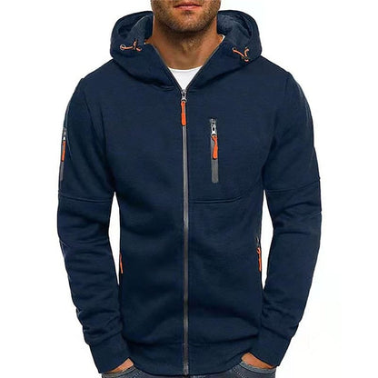 Men's Slim Fit Zipper Hooded Jacket