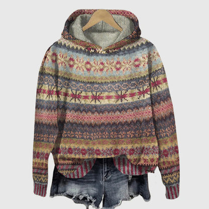 Classic Knit Fair Isle Sweatshirt for Women