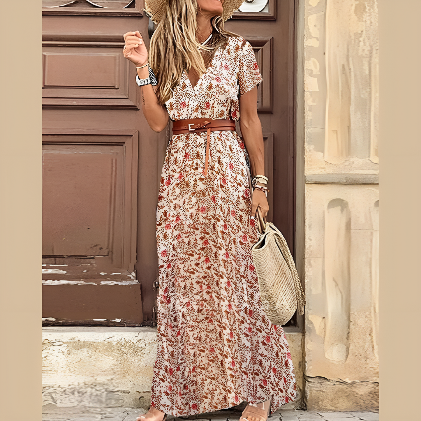 Unique Floral Maxi Dress