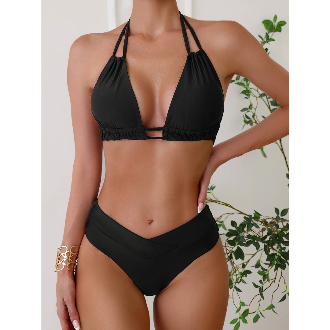Women's Swimsuit Set - Adjustable Top - High Waist Bikini - Nocini