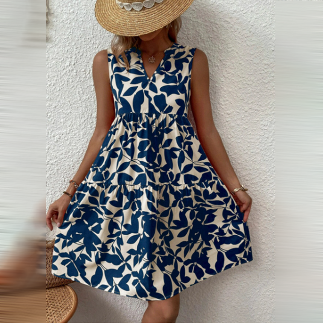 Women's V-Neck Summer Dress Loose Fit