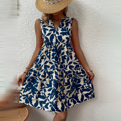 Women's V-Neck Summer Dress Loose Fit