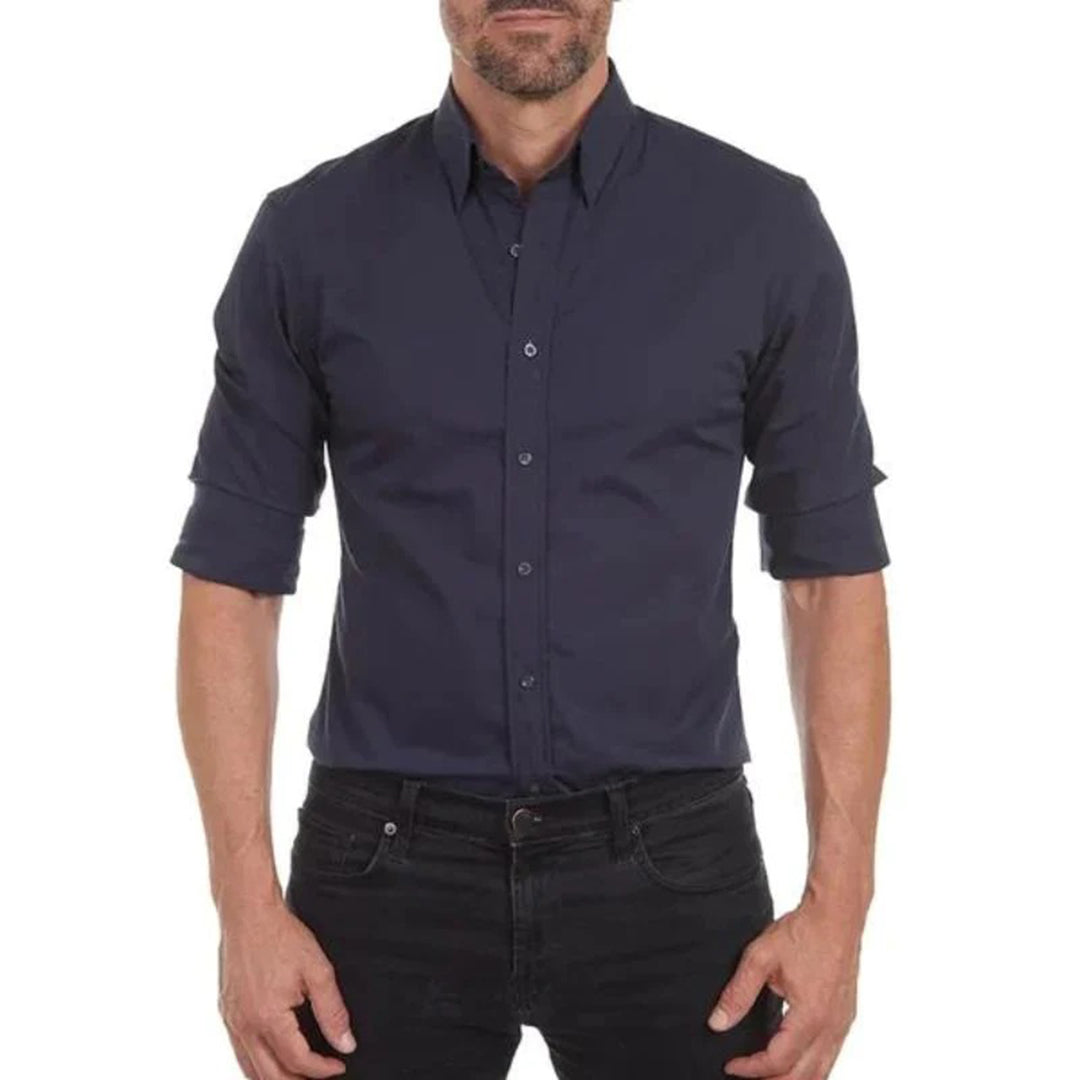 Men's Slim Fit Long Sleeve Dress Shirt