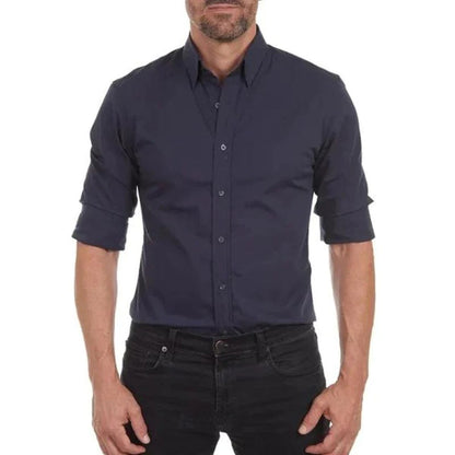 Men's Slim Fit Long Sleeve Dress Shirt