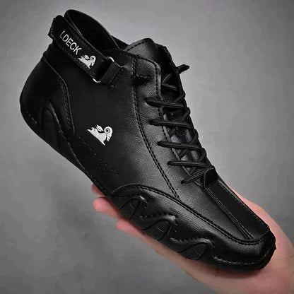 Men's Leather Lace-Up Ankle Boots - Comfortable & Durable