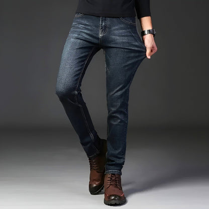 Faded Blue Distressed Denim Jeans