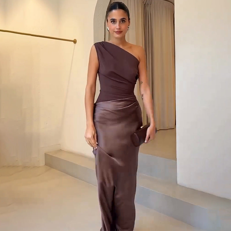Long Sleeve Floor Length Evening Dress - Nocini