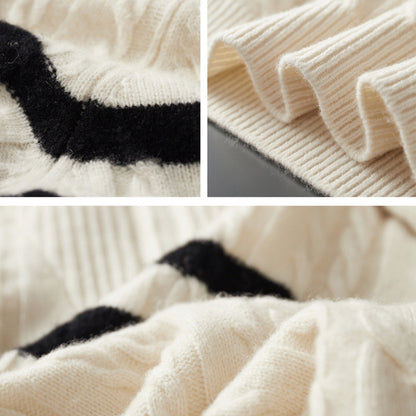 Classic Cable Knit Quarter Zip Sweater Jacket