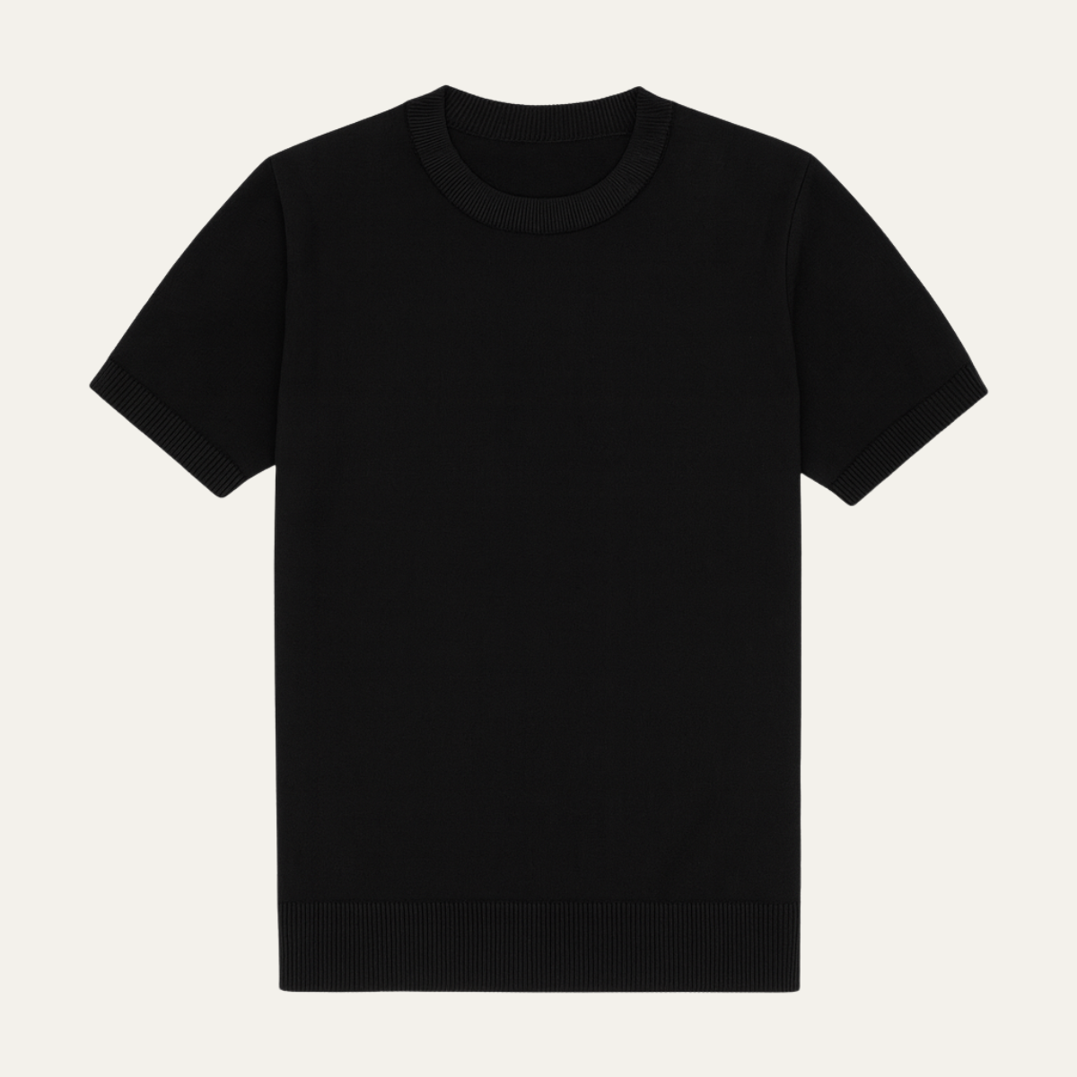 Luxury Men's Slim Fit Cashmere Short Sleeve Shirt