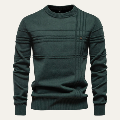 Classic Crew Neck Mens Knit Sweater