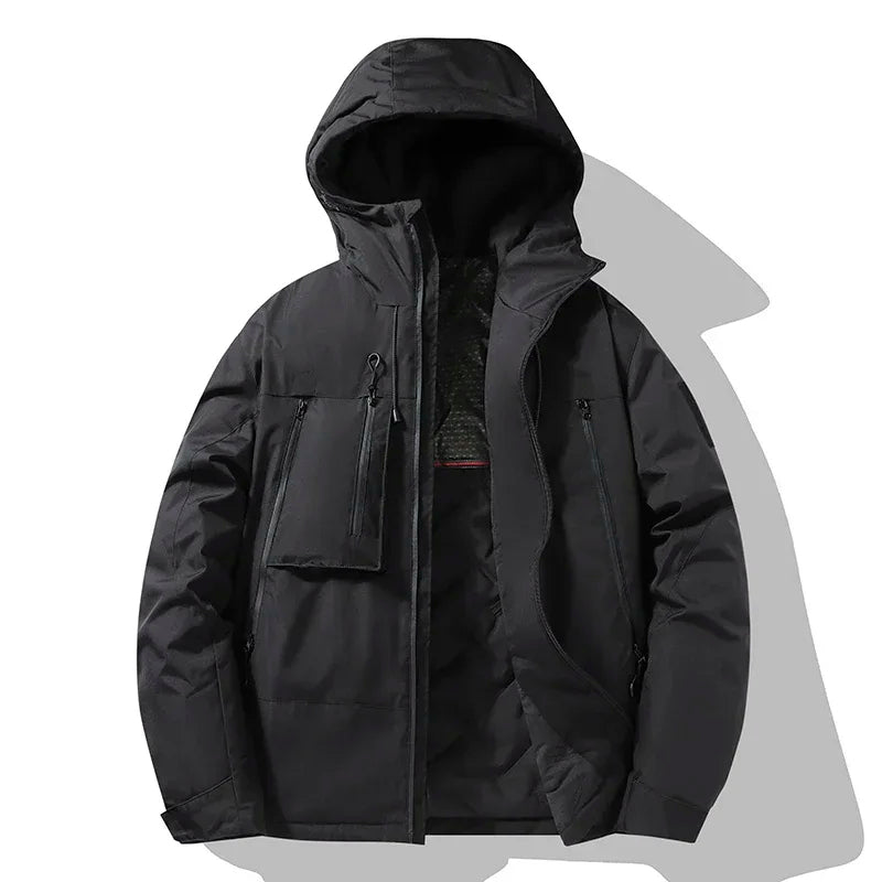 Comfortable Men's Hooded Waterproof Winter Jacket